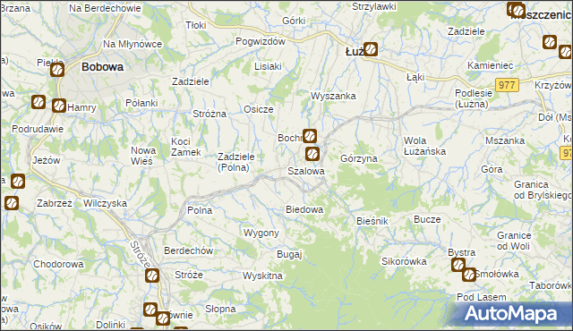 mapa Szalowa, Szalowa na mapie Targeo