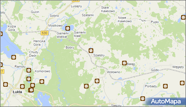 mapa Szałstry, Szałstry na mapie Targeo