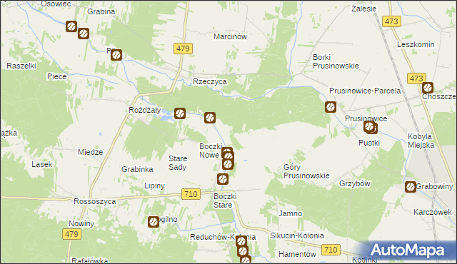 mapa Szczawno Rzeczyckie, Szczawno Rzeczyckie na mapie Targeo