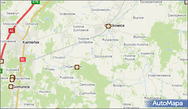 mapa Szczukocice, Szczukocice na mapie Targeo
