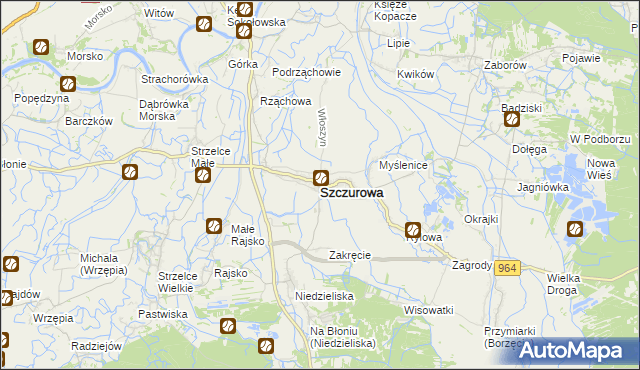 mapa Szczurowa, Szczurowa na mapie Targeo