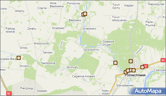 mapa Szczypiorno, Szczypiorno na mapie Targeo