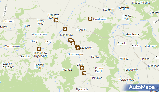 mapa Szetlewek, Szetlewek na mapie Targeo