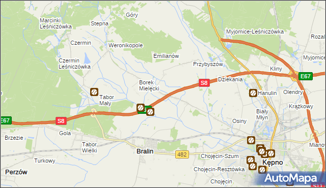 mapa Szklarka Mielęcka, Szklarka Mielęcka na mapie Targeo