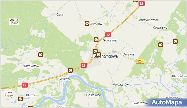 mapa Szlichtyngowa, Szlichtyngowa na mapie Targeo