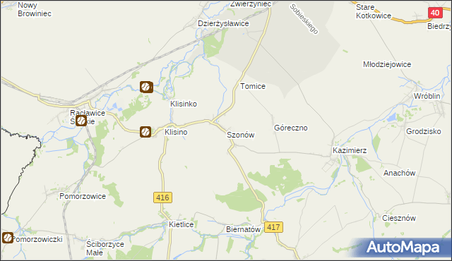 mapa Szonów, Szonów na mapie Targeo