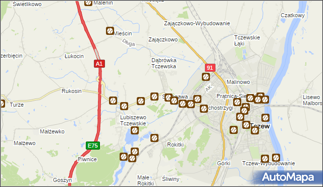 mapa Szpęgawa, Szpęgawa na mapie Targeo