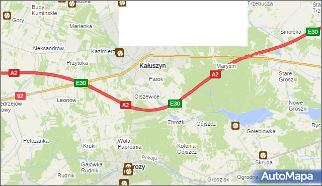 mapa Szymony, Szymony na mapie Targeo