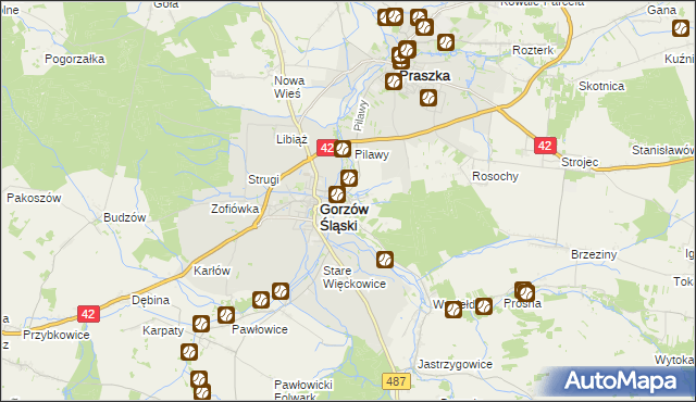 mapa Szyszków gmina Praszka, Szyszków gmina Praszka na mapie Targeo