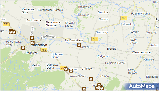 mapa Tarczek, Tarczek na mapie Targeo