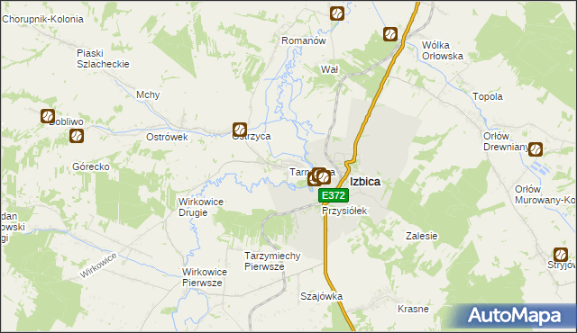 mapa Tarnogóra gmina Izbica, Tarnogóra gmina Izbica na mapie Targeo