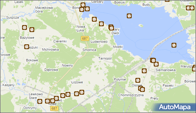 mapa Tarnopol, Tarnopol na mapie Targeo