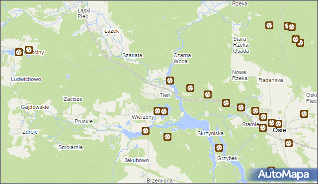 mapa Tleń, Tleń na mapie Targeo