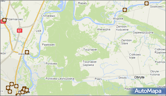 mapa Tocznabiel, Tocznabiel na mapie Targeo