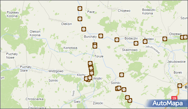 mapa Torule, Torule na mapie Targeo