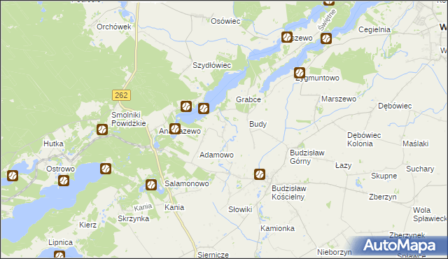 mapa Tręby Stare, Tręby Stare na mapie Targeo