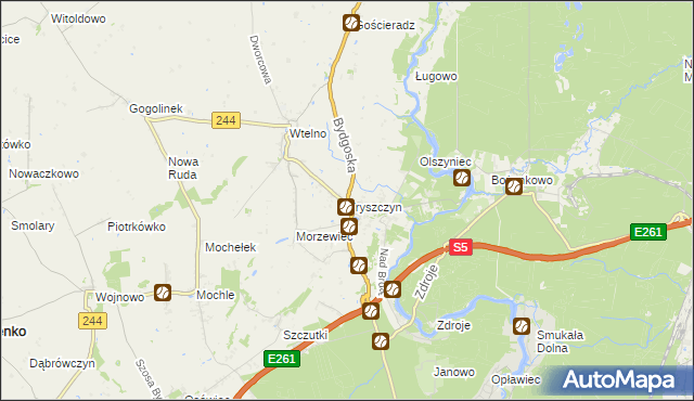 mapa Tryszczyn, Tryszczyn na mapie Targeo