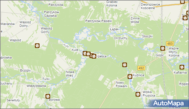 mapa Trzebca, Trzebca na mapie Targeo