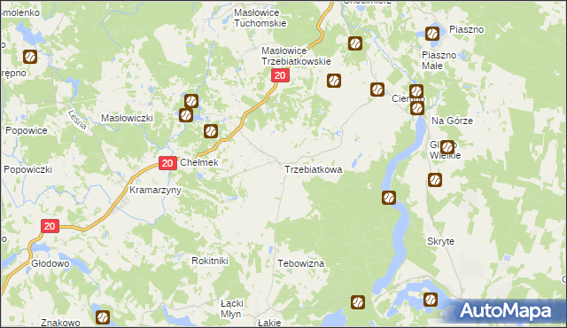 mapa Trzebiatkowa, Trzebiatkowa na mapie Targeo