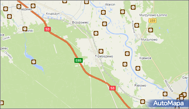 mapa Trzebiszewo, Trzebiszewo na mapie Targeo