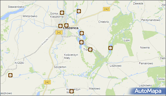 mapa Trzeboń, Trzeboń na mapie Targeo