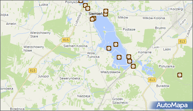 mapa Tulniki, Tulniki na mapie Targeo