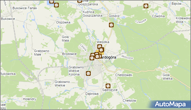 mapa Twardogóra, Twardogóra na mapie Targeo