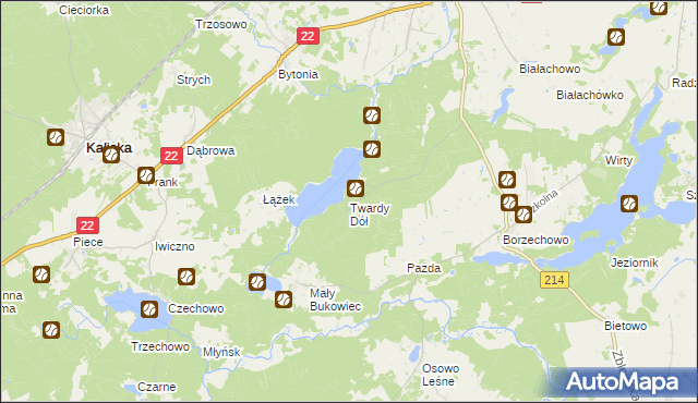 mapa Twardy Dół, Twardy Dół na mapie Targeo