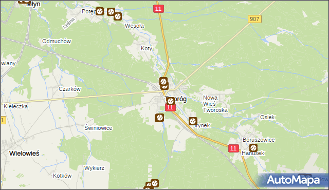 mapa Tworóg, Tworóg na mapie Targeo