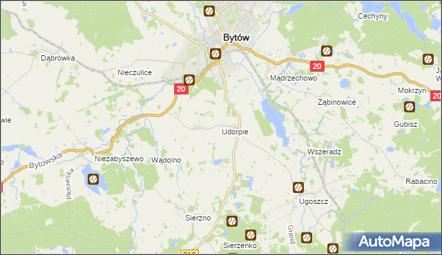 mapa Udorpie, Udorpie na mapie Targeo