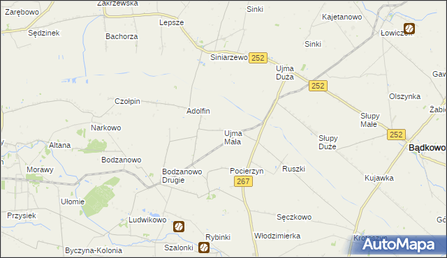 mapa Ujma Mała, Ujma Mała na mapie Targeo