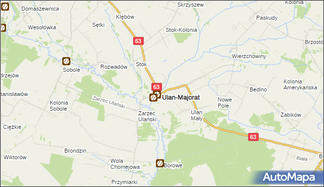 mapa Ulan-Majorat, Ulan-Majorat na mapie Targeo