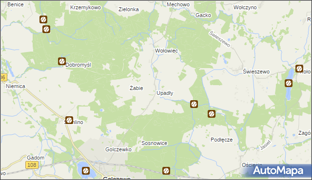 mapa Upadły, Upadły na mapie Targeo