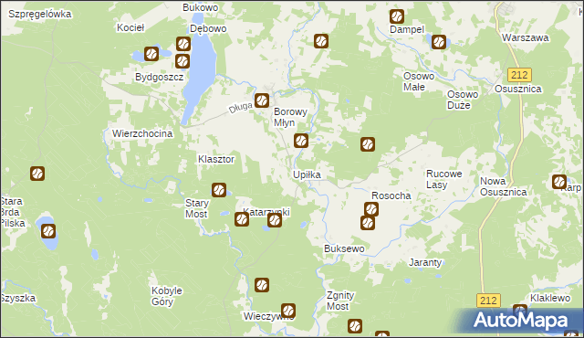 mapa Upiłka, Upiłka na mapie Targeo