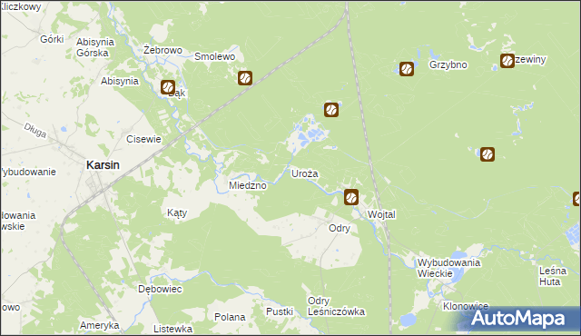 mapa Uroża, Uroża na mapie Targeo