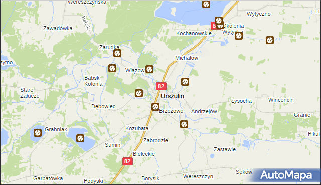 mapa Urszulin powiat włodawski, Urszulin powiat włodawski na mapie Targeo