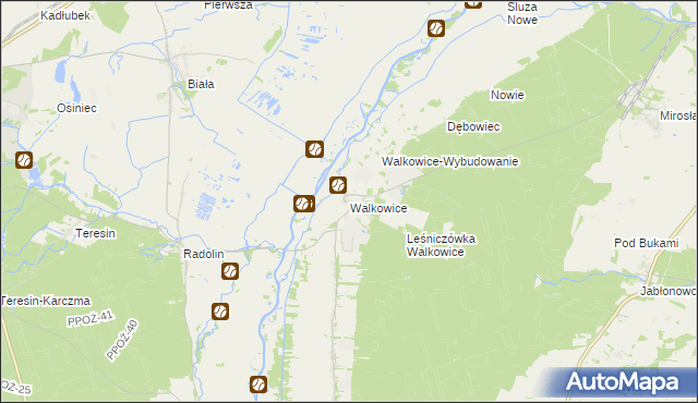 mapa Walkowice, Walkowice na mapie Targeo