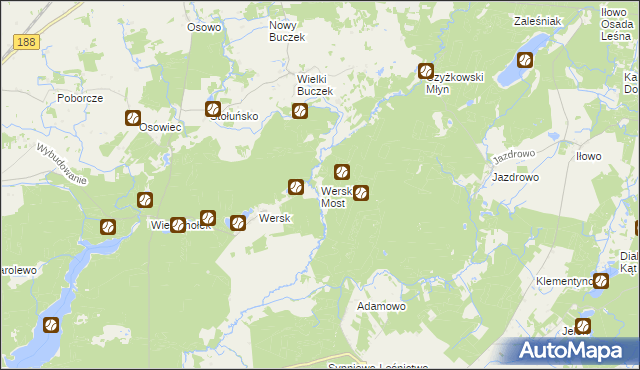 mapa Werski Most, Werski Most na mapie Targeo