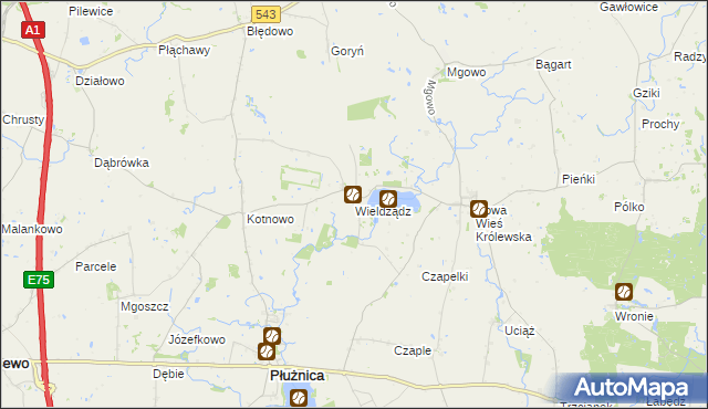 mapa Wieldządz, Wieldządz na mapie Targeo