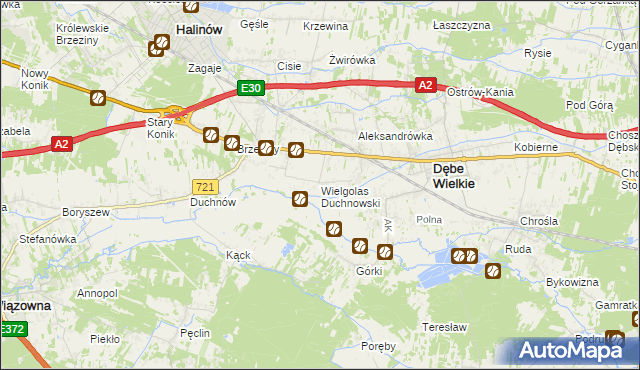 mapa Wielgolas Duchnowski, Wielgolas Duchnowski na mapie Targeo