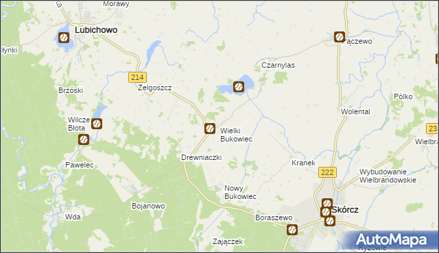 mapa Wielki Bukowiec, Wielki Bukowiec na mapie Targeo