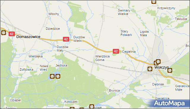 mapa Wierzbica Górna, Wierzbica Górna na mapie Targeo