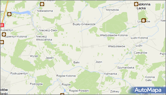 mapa Wierzbice-Strupki, Wierzbice-Strupki na mapie Targeo