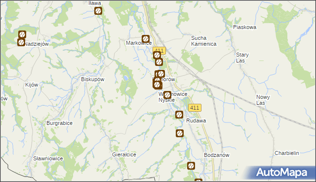 mapa Wilamowice Nyskie, Wilamowice Nyskie na mapie Targeo