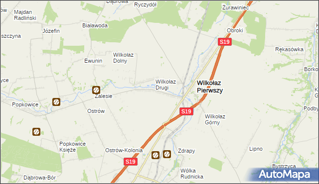 mapa Wilkołaz Trzeci, Wilkołaz Trzeci na mapie Targeo