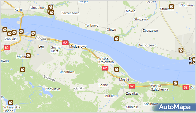 mapa Wistka Królewska, Wistka Królewska na mapie Targeo