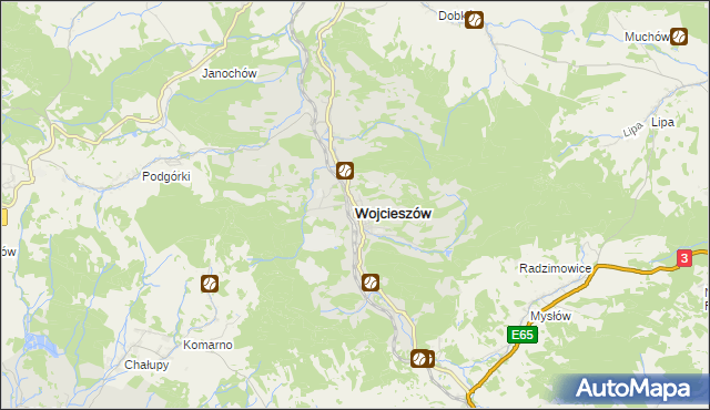 mapa Wojcieszów, Wojcieszów na mapie Targeo