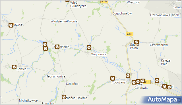 mapa Wojnowice gmina Kietrz, Wojnowice gmina Kietrz na mapie Targeo