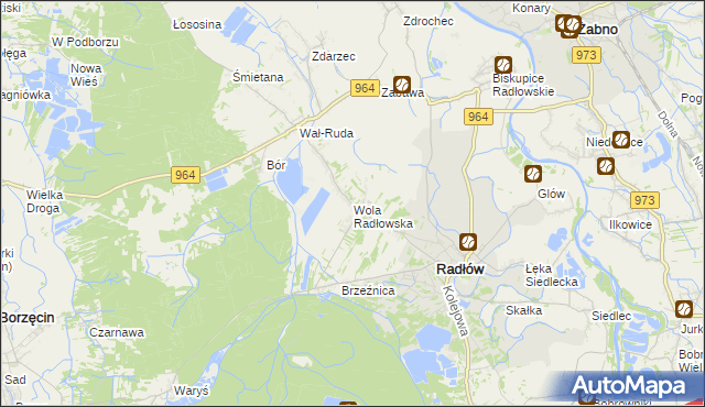 mapa Wola Radłowska, Wola Radłowska na mapie Targeo