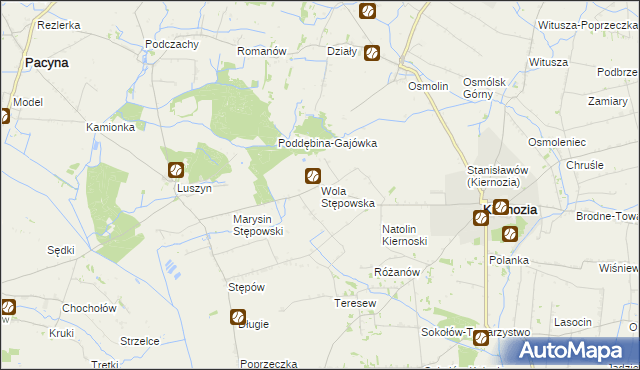 mapa Wola Stępowska, Wola Stępowska na mapie Targeo